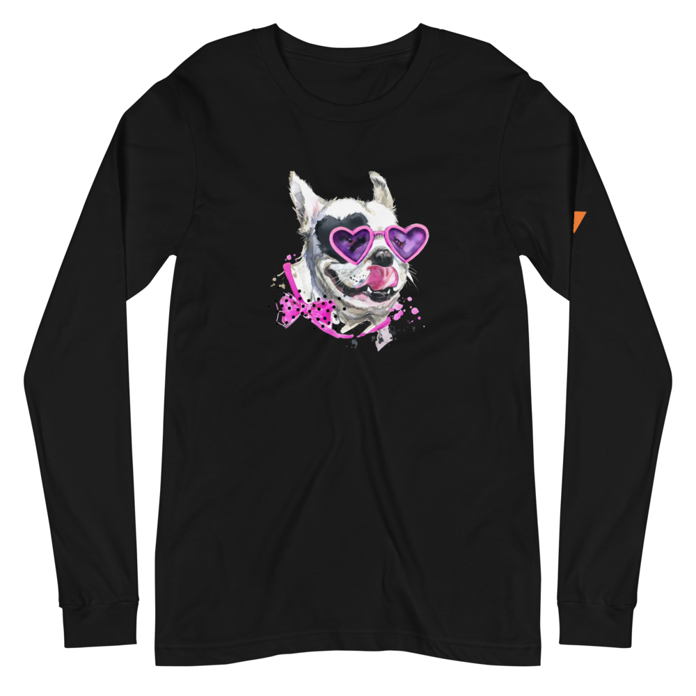 Elton Puppy Unisex Long Sleeve Tee from Vluxe by Lucky Nahum
