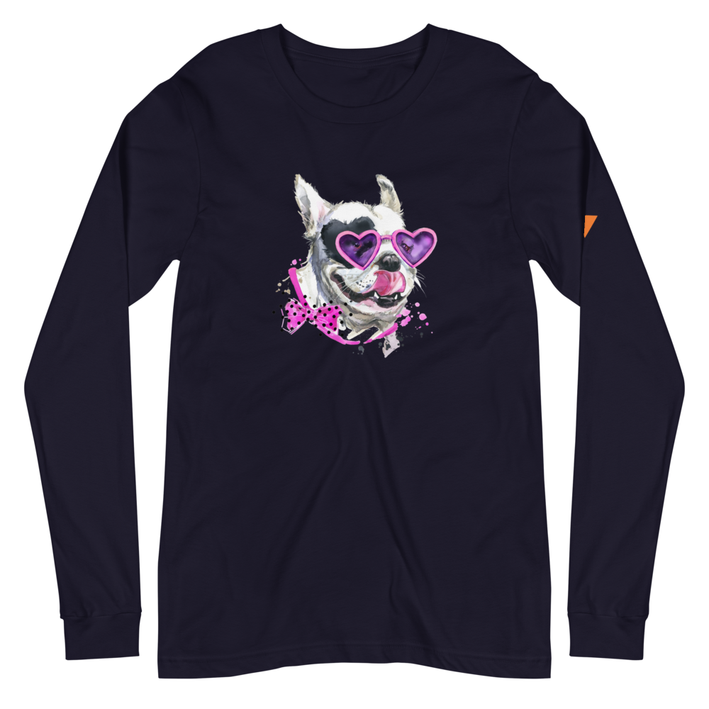 Elton Puppy Unisex Long Sleeve Tee from Vluxe by Lucky Nahum