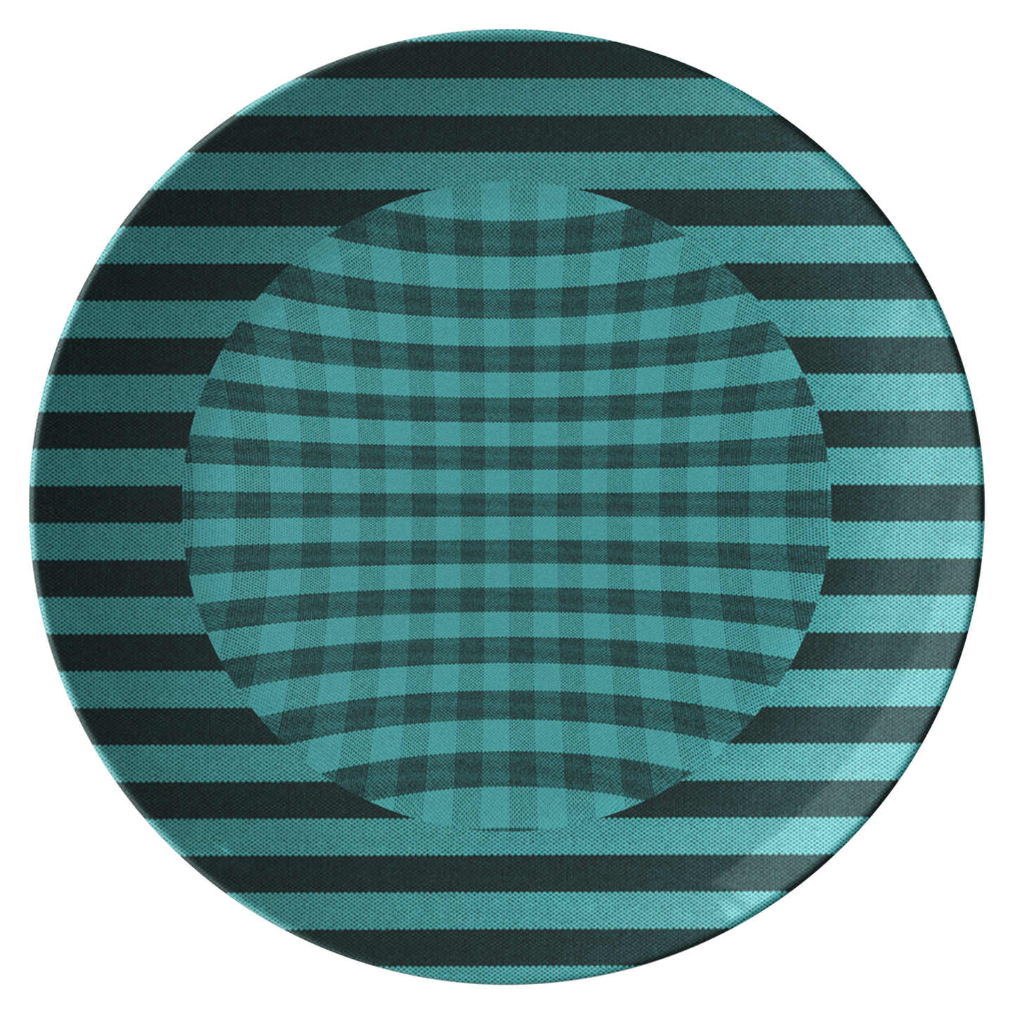 Chemise Teal Dinner Plate from Vluxe by Lucky Nahum